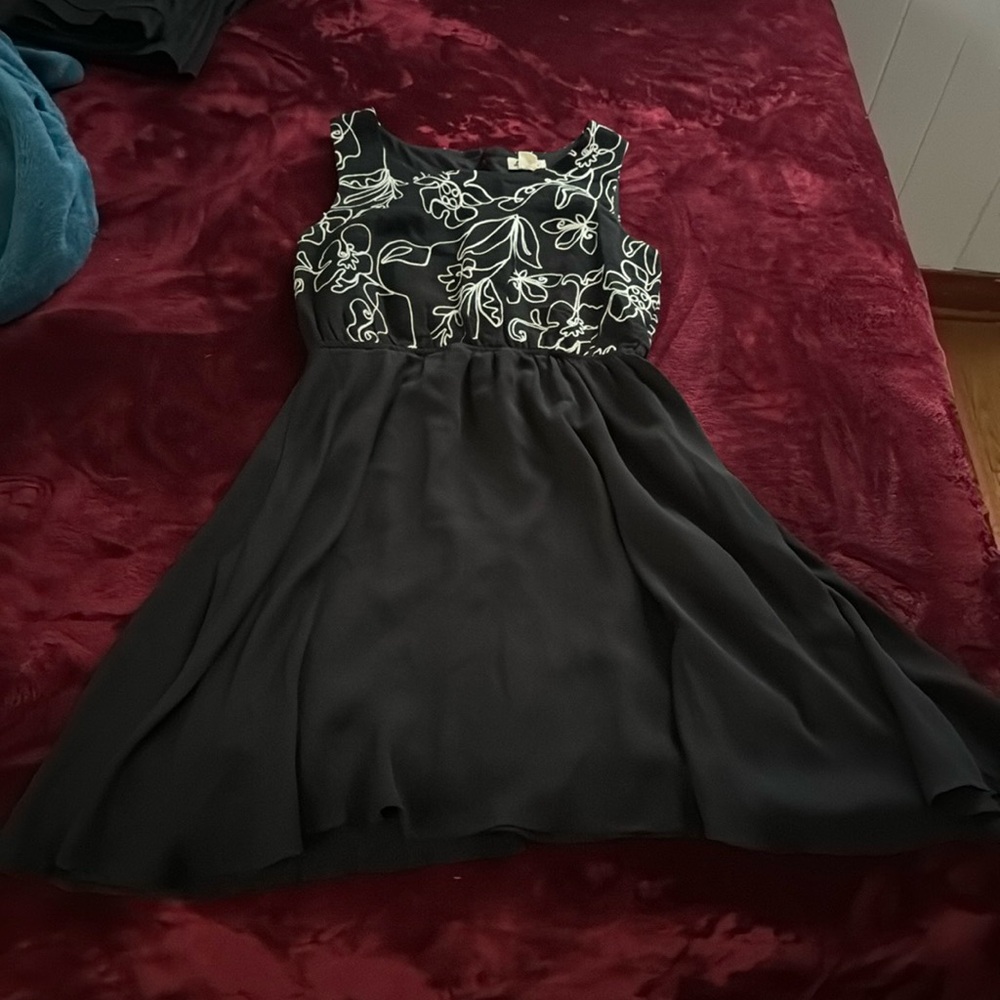 Flowy Floral Embroidered Dress